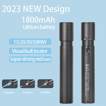 023 NOVO Laser de Fibra Óptica Testador de Caneta Tipo VFL de Alta Qualidade Visual Fault Locator Carregamento USB 10/20/30/50MW de Iluminação LED