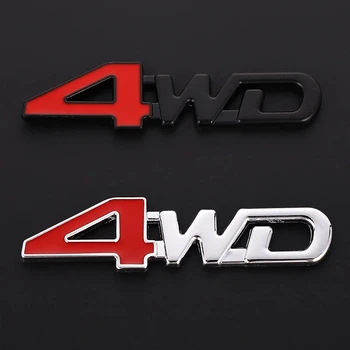 1X 4WD Metal Adesivo 3D Cromado Emblema Emblema do Decalque Estilo Carro da Peugeot RCZ 208 301 307 308 406 407 408 508 3008 4008 5008