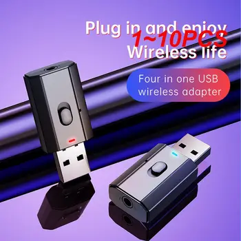1~10PCS Adaptador USB sem Fio Transmissor Receptor de Áudio e Músicas Para PC TV do Carro de Mãos-livres AUX de 3,5 mm Placa de