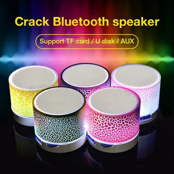 2022 Mini Bluetooth Portátil com alto-Falante Luz LED Colorido USB Cilíndrica MP3 sem Fio de Áudio do Subwoofer Recarregável Para Telefone
