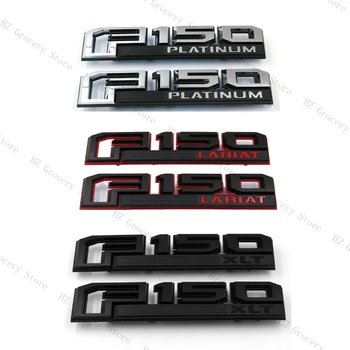 2PCS Carro ABS Adesivo Emblema Acessórios Auto Emblema do Decalque de Estilo da Ford F150 F-150 Raptor XLT LARIAT LIMITADO de PLATINA Logo