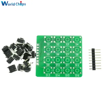 4x4 4*4 Matriz de 16 Teclado Teclado Módulo de 8 pinos, placa de montagem do Módulo de MCU Kit DIY