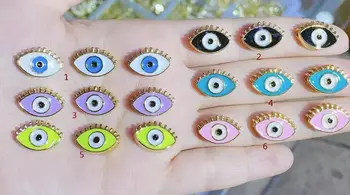 5pcs/monte Cristal Colorido Olhos Contas Encantos de Esmalte DIY Pulseira Para Fazer Jóias Acessórios dg4df