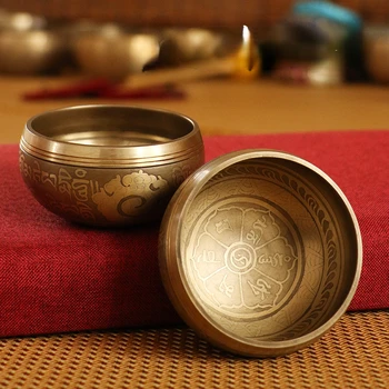 A Meditação Budista Tigela Tibetana Bell Meditação Taças De Cura De Som, Instrumentos Musicais De Percussão Som De Instrumentos De Cura