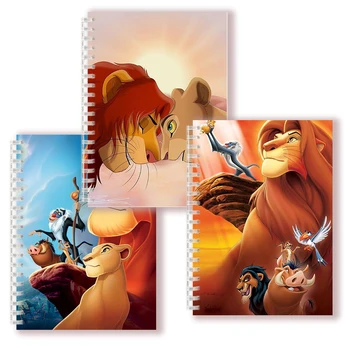 A5 Caderno Espiral De Desenho Animado O Rei Leão Jovem Simba, Livro De Nota, Livro Disney Anime Animais Graffiti Padrão Diário Para Crianças Presentes Brinquedos
