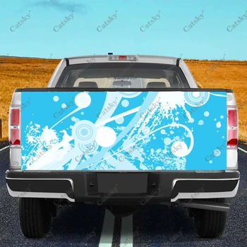 Abstrata do Vetor de Caminhão na Traseira Moldar de nível Profissional Material de Ajuste Universal para o Tamanho Completo Caminhões à prova de Intempéries & Lavagem de Carro Seguro