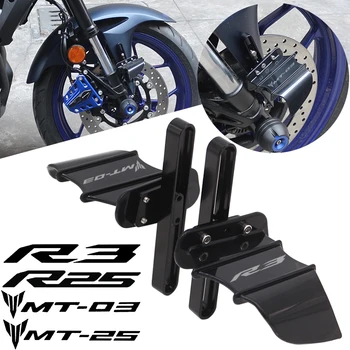 Acessórios da motocicleta YAMAHA YZF R3 R25 MT03 MT25 MT 03 25 MT-03 Roda Dianteira Fixa Vento Asa de Morcego Asa Dianteira Roda Defletor