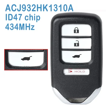 ACJ932HK1310A Auto Inteligente Remoto 3+1B SUV 434MHz ID47 Chip 72147-SZT-A01 Substituir o Carro Smart Key Para o Honda CR-Z 2016