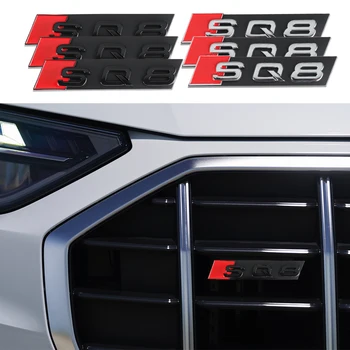 Auto Grade Dianteira Crachá de Plástico Adesivo Decorativo Carro Esporte Série Decorar Acessórios para Audi SQ3 SQ4 SQ5 SQ6 SQ7 SQ8