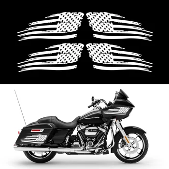 Bandeira dos EUA Carenagem decalque Saddlebage de adesivos de vinil Para Touring da Harley Road Glide 2015 - 2023