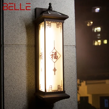 BELLE Solar Exterior da Parede da Lâmpada Criatividade Chinês Candeeiro de Luz de LED à prova d'água IP65 para a Home do Pátio Villa Varanda