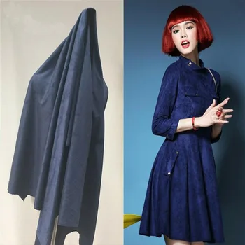 Bom Camurça Azul Tecido de Camurça-como Tecido diy de Costura Material para o Carro Sofá /Roupa / vestido suave Stertch Tecido