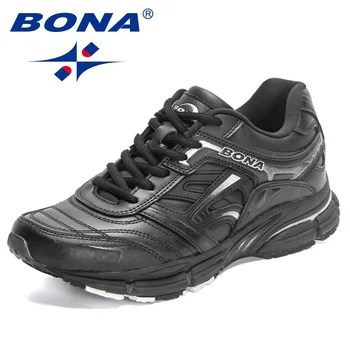 BONA 2023 Novos Designers de Sapatos Confortáveis Confortável Clássicos Tênis Para Homens Respirável Tênis Homem Clássico da Moda