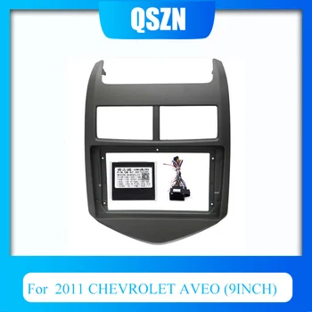 Carro 2Din de Áudio, Placa de Face da Fáscia Quadro Para o Chevrolet AVEO/Sonic 9
