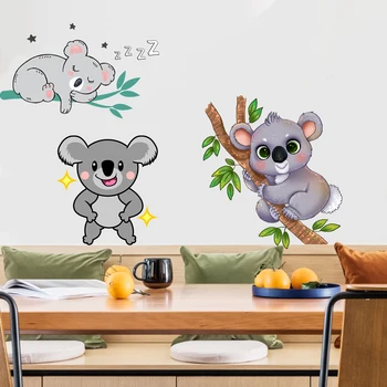cartoon koala bonito Adesivos de Parede Crianças Teto do Quarto do Bebê Telhado Mural de Decoração de Casa de Adesivo Auto Adesivo de Parede