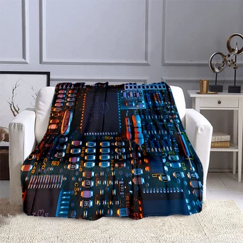 Chip eletrônico Cobertor TV Cobertor de Flanela Cobertor de Lã Super Macia Jogar Cobertores para o Quarto Sofá Sofá Dom de roupa de Cama