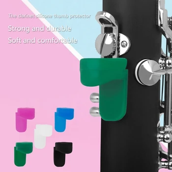 Clarinete, Oboé apoio para o Polegar Almofada de Silicone Macio e Confortável Polegar Protetor de Sopro Instrumento em 5 Cores Sortidas