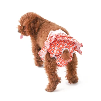 Cão fêmea Shorts Calcinha Menstruação Cueca Cueca Macacão de Estimação Fisiológicas Calça do Diaper Sanitário Lavável XS-XL