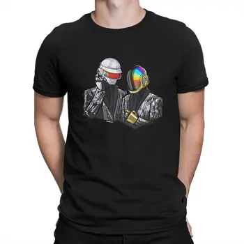 Daft Punk Produção de Eletrônicos Banda de Homens TShirt Au Revoir Capacete Individualidade T-Shirt Original Camisolas Nova Tendência