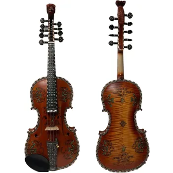 Deluxe fantasia norueguês violino,violino,9 de seqüência de caracteres de Hardanger violino,Ressonante de som