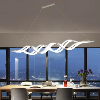 DIODO emissor de Arte, Sala de estar, Sala de Jantar em forma de S Hanging Lamp Decoração de Casa Moderna de Luz Office Pingente de Luz Nórdica Estética Luminaria