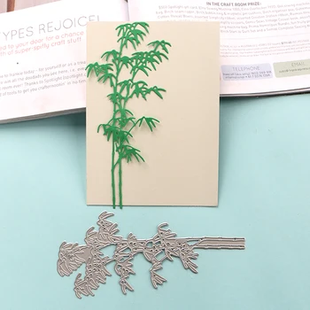 DUOFEN de CORTE de METAL MORRE de bambu árvore de folhas de estêncil DIY Scrapbook Papel Álbum 2020 novo