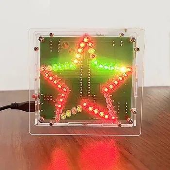 Eletrônico Soldagem de Peças 3D Estrela de Cinco Pontas Piscando Kits DIY Solda Conjunto de Práticas de Ensino ou Formação