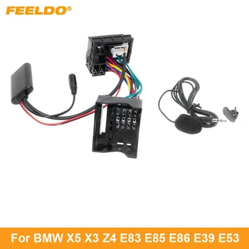 FEELDO Carro de Bluetooth Módulo de entrada auxiliar de Áudio, Músicas em MP3 Adaptador de 16Pin Estéreo Chicote de fios do Fio Para o BMW X5 X3 Z4 E83 E85 E86 E39 E53