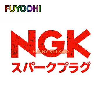 FUYOOHI Japão NGK Logotipo Adesivos de carros Oclusão Zero Decalque Personalidade Criativa do pára-brisa do Tronco de Carro do Vinil Envoltório