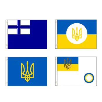 Governo ucraniano da marinha Bandeira Tapeçaria Banner 2x3FT 3X5FT Poliéster com costuras Duplas de Cores Vivas Decorações ao ar livre GQ-012