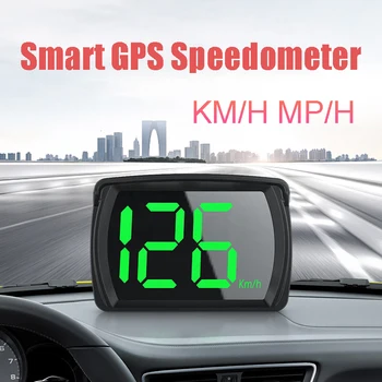 GPS KMH MPH HUD Digital do Velocímetro do Carro Head Up Display USB Fonte Grande Velocidade Auto apresentação Hud para Todos os Carros Acessórios Eletrônicos