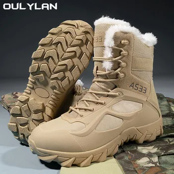 Inverno Quente Tático Militar Botas De Escalada Ao Ar Livre, Caminhadas Sapatos Homens Mulheres Deserto Botas De Neve Durável Formação Sapatos Ankle Boots