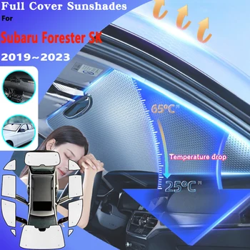 Janela do carro Chapéus-de-sol Para Subaru Forester SK 2021 2022 2023 2020 2019 Mk5 Acessórios pára-brisa do Carro Anti-UV Proteção contra o Sol Viseira