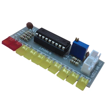 LM3915 de Áudio Indicador de Nível de Diy Kit 10 Led de Som Analisador de Espectro de Áudio Indicador de Nível de Kit Electoronics de Solda