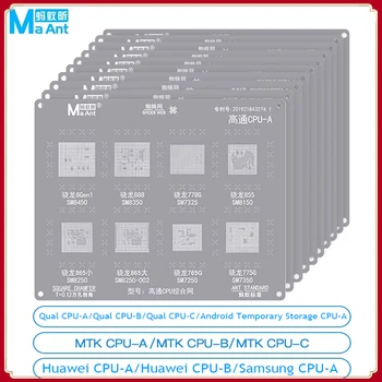 MaAnt Chip BGA Reballing Estêncil Kits Conjunto de Solda Para Android MTK Chip Qualcomm Série de Estanho Malha HiSilicon CPU QU