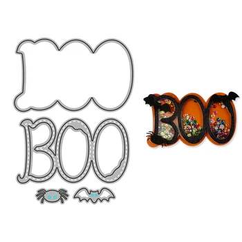MangoCraft BOO Halloween Série de Corte de Metal Morre Estêncil Para DIY Colagem de fotos de decoração em Relevo DIY Morre Para Cartões de Papel