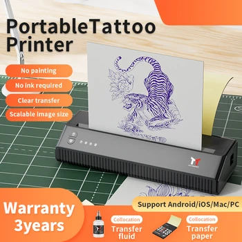 MHT-P8009 Bluetooth Tatuagem impressora Padrão Mini Impressora Térmica tatuagem de transferência de estêncil máquina bluetooth estêncil da tatuagem impressora