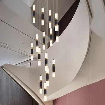 Nordic casa de decoração de sala de jantar lâmpada de Pingente luzes de iluminação interna da escada lâmpada pendurada luz, lâmpadas do candelabro para a sala de