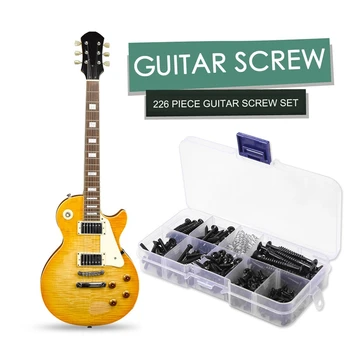 Novo 226Pcs Guitarra Elétrica, Kit de Parafusos Para Pickguard Placa Traseira Parafuso de Montagem da Ferramenta de Instrumentos Musicais Parte