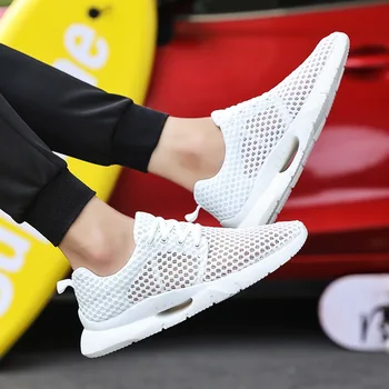 Novos Homens de Verão Esporte da Malha Sapatos Leves Branco Casual Sapatos para Nice Mulheres Tênis Respirável de corrida de Senhoras Walking Shoes