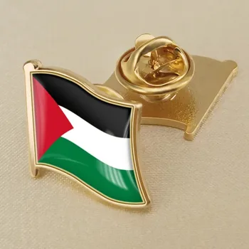 Palestina Bandeira Nacional Pin do País, Bandeira de Metal Pin de Lapela Palestina broche de Crachás Para Roupas de Saco de Chapéu de Colarinho Acessórios 2023