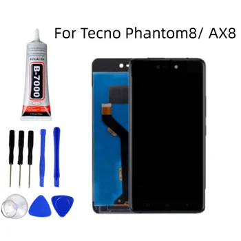 Para a Tecno Phantom8 Display de LCD Com Tela de Toque Fantasma 8 AX8 LCD Tela Digitalizador Substituição do conjunto Completo
