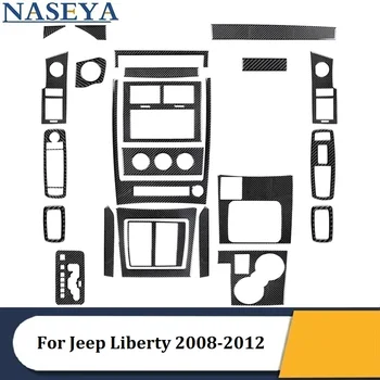 Para Jeep Liberty 2008 2009 2010 2011 2012 Fibra De Carbono Preto Adesivos De Várias Partes Do Carro Um Estilo De Decoração Interior Acessórios