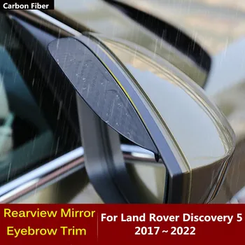 Para Land Rover Discovery 5 2017 2018 2019 2020 2021 2022 Lado Do Espelho Retrovisor, Viseira Capa Vara Moldura Lâmpada Escudo Da Sobrancelha Chuva