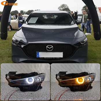 Para Mazda 3 Mazda3 BP 2019 2020 2021 2022 2023 Ultra Brilhante de Um/W Switchback DRL Sinal da volta de Algodão Hex LED Olhos de Anjo Halo Anéis