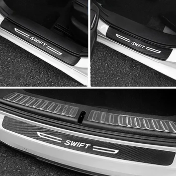 para Suzuki SWIFT Logotipo do Carro Soleira da Porta de Limiar Anti-risco Fita Impermeável Adesivos Película Protetora Pedal Guardas Estilo de Faixa