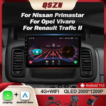 QSZN Para Renault Trafic Opel Vivaro Um Nissan Primastar 2010 - 2014 auto-Rádio Multimédia Player de Vídeo em seu GPS 4G Carplay Android 12