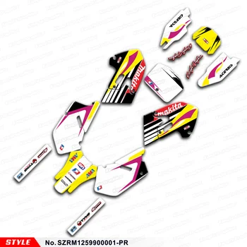 Reposição de Motocross Total de Vinil Decalques Adesivos Kit para Suzuki RM 125 RM250 DE 1999, 2000, SZRM1259900001-PR