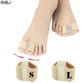 RHBJ 1/2Pcs de Silicone Joanete Hálux Valgo Corrector Polegar Cuidados com os Pés Ferramenta de Dedo do pé Espalhador Separador de Dedos Correção Straightener