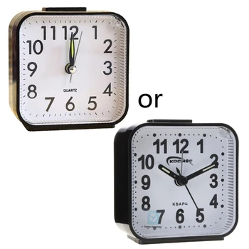 Simples Quadrado Do Alarme Do Relógio De Luz Alimentado Por Bateria Do Relógio De Tempo Ornamento Dropship